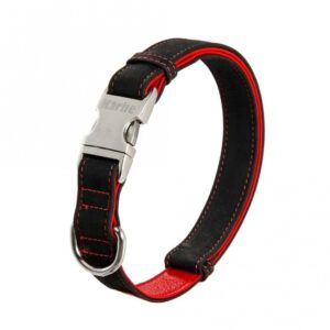 Karlie Buffalo Ultra Halsband – Schwarz/Rot – 40 mm / 55-75 cm