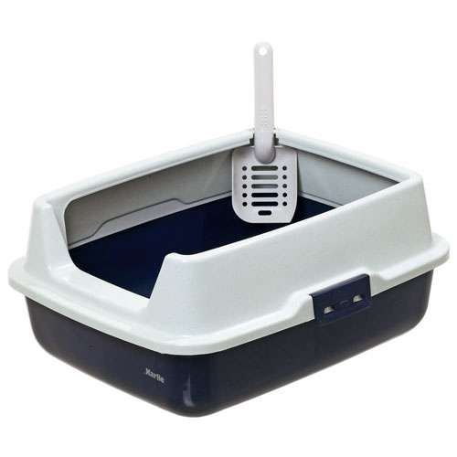 Karlie K-Cat 2 Katzentoilette mit extra hohem Rand - Dunkelblau 08425 z1.jpg