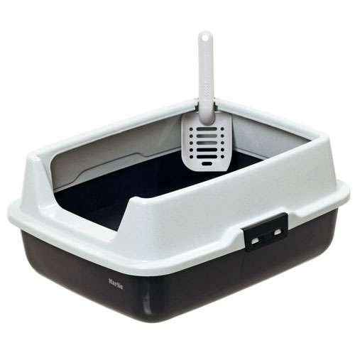 Karlie K-Cat 2 Katzentoilette mit extra hohem Rand - Dunkelgrau 08427 z1.jpg