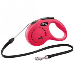 FLEXI Rollleine New CLASSIC Seil – 5m, bis 12kg – Rot