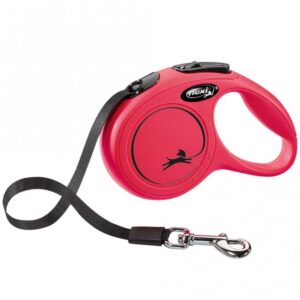FLEXI Rollleine New CLASSIC Gurt – 3m, bis 12kg – Rot