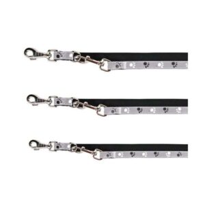 Trixie Verlängerungsleine Silver Reflect – Pfotenmotiv – 2 m / 25 mm
