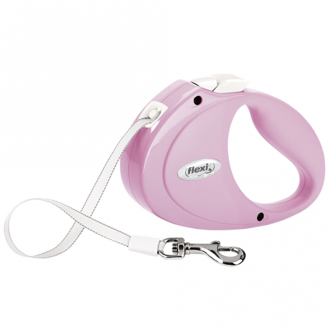 FLEXI Rollleine PUPPY Gurt – 2m, bis 12kg – rosa