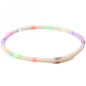 Trixie Flash Leuchtring USB aus Silikon – bunt