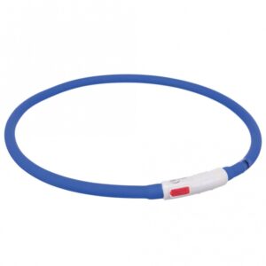 Trixie Flash Leuchtring USB aus Silikon – royalblau
