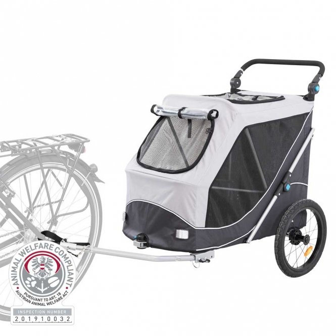 Trixie Fahrrad-Anhänger für Hunde - grau/schwarz - L 12798 trxi.jpg