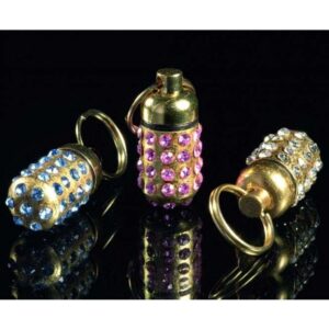 Karlie Adresstube Pretty Gold mit Strass – klein – Weiß