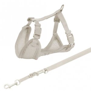 Trixie Junior Welpen-Softgeschirr mit Leine – hellgrau