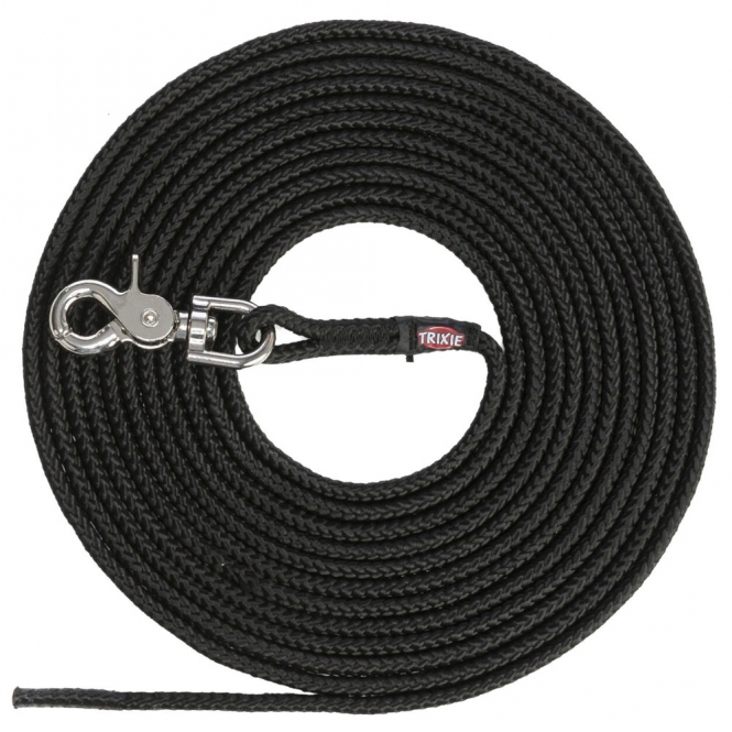 Trixie Schleppleine, rund aus Segeltau mit Trigger Snap Hook - schwarz - 5 m 19740.jpg