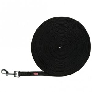 Trixie Schleppleine, gummiert – schwarz – 15 m/15 mm
