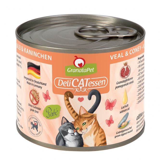 GranataPet Delicatessen Dose Kalb & Kaninchen - 800 g 198004 delicatessen 2019 200g 3d kalb kaninchen 1.jpg