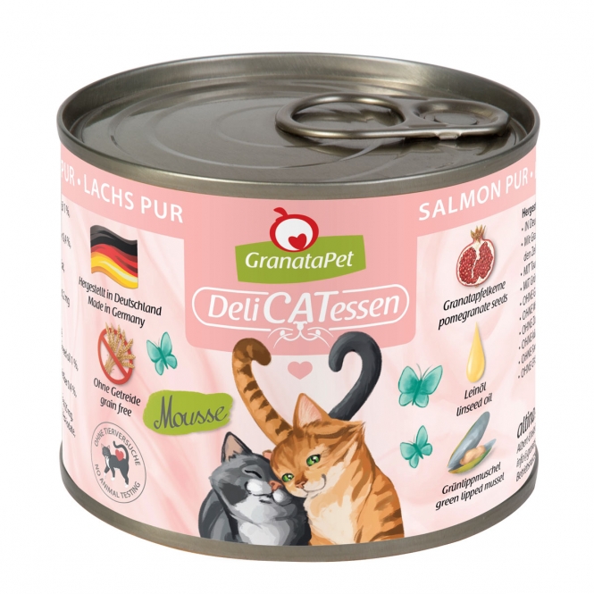 GranataPet Delicatessen Dose Lachs PUR - 185 g 198066 delicatessen 2019 200g 3d lachs pur 1.jpg