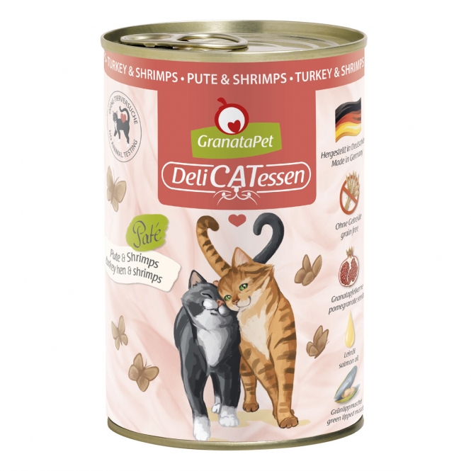 GranataPet Delicatessen Dose Pute & Shrimps - 400 g 198165 delicatessen2019 400g 3d pute shrimps.jpg