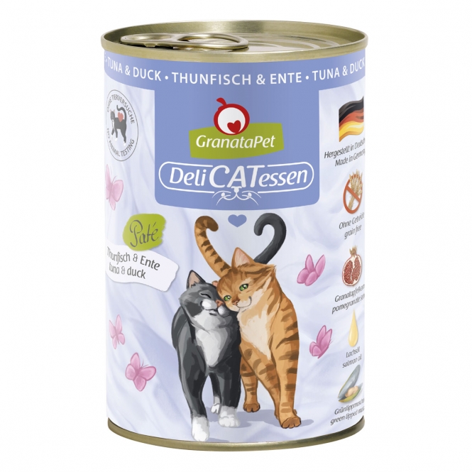 GranataPet Delicatessen Dose Thunfisch & Ente - 400 g 198226 delicatessen2019 400g 3d thunfisch ente 1.jpg
