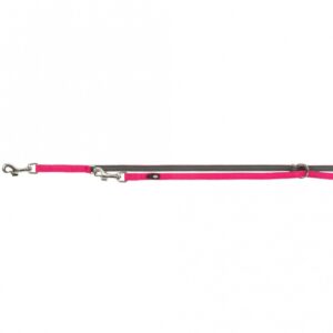 Trixie Premium Verlängerungsleine mit Neopren-Polsterung – fuchsia/grafit – 2,00 m/20 mm