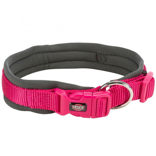 Trixie Premium Halsband, extra breite Neopren Polsterung - fuchsia/grafit - 35-42 cm/15 mm 1988211.jpg