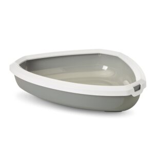 Savic Eck-Katzentoilette Rincon – grau/weiß