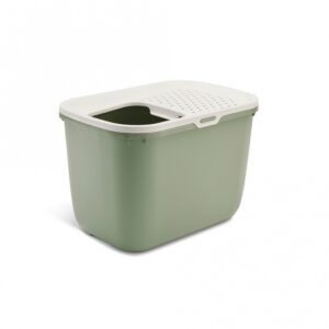 Savic Katzentoilette Hop In – weiß/grün