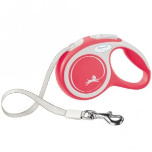 FLEXI Rollleine New COMFORT Gurt – 3m, bis 12kg – rot