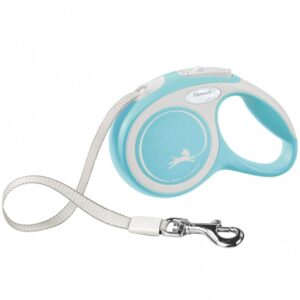 FLEXI Rollleine New COMFORT Gurt – 3m, bis 12kg – hellblau