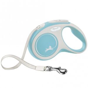 FLEXI Rollleine New COMFORT Gurt – 5m, bis 15kg – hellblau
