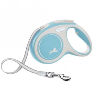 FLEXI Rollleine New COMFORT Gurt – 5m, bis 25kg – hellblau