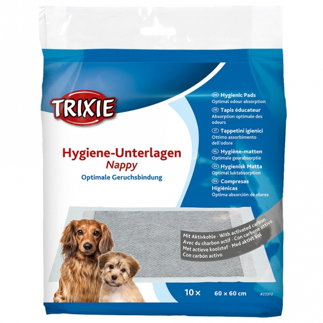 Trixie Hygiene-Unterlage Nappy mit Aktivkohle - 60 x 60 cm / 10 Stück 23372.jpg