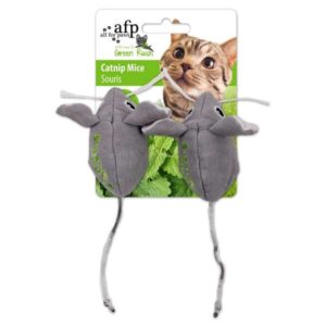 All for Paws Green Rush Catnip Mäuse – 2er Pack