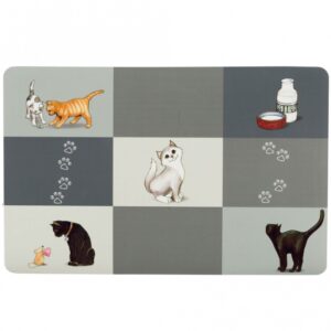 Trixie Napfunterlage Patchwork Cat – 44 × 28 cm