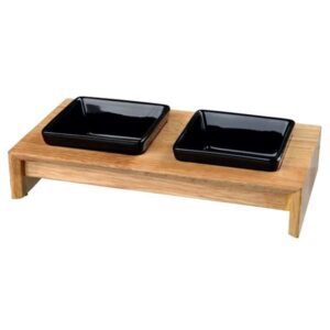 Trixie Napf-Set Keramik/Holz – 2 x 0,4 l
