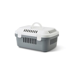 Savic Kleintier-Transportbox Discovery Compact – weiß/grau