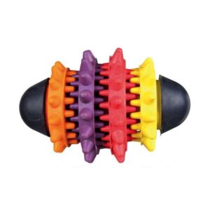 Trixie Denta Fun Rugbyball zweifarbig – 10 cm