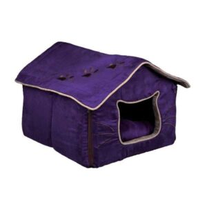 Trixie Kuschelhöhle Hilla – 35 x 30 x 40cm – Lila/Sand