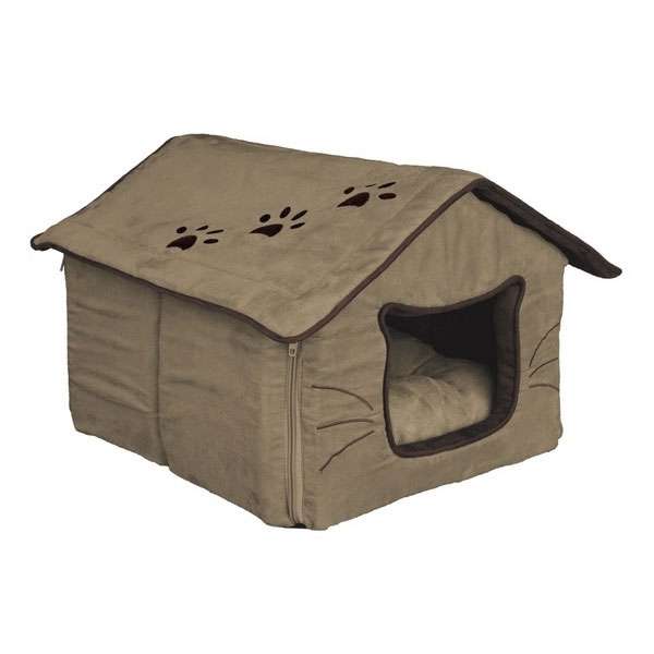 Trixie Kuschelhöhle Hilla – 35 x 30 x 40cm – Sand/Dunkelbraun