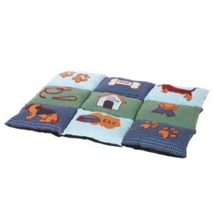 Trixie Patchwork-Decke – blau/grün, 80 x 55 cm