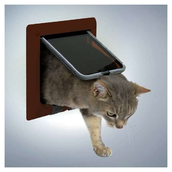 Trixie Katzentür FreeCat de Luxe 4-Wege - Braun 38623 trxi.jpg
