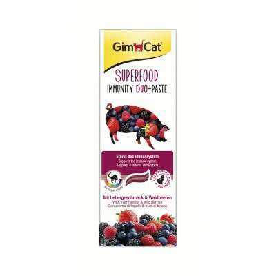GimCat Superfood Immunity Duo-Paste mit Lebergeschmack und Waldbeeren, 50 g GimCat Superfood Immunity Duo-Paste mit Lebergeschmack und Waldbeeren, 50 g