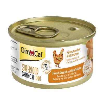GimCat Superfood ShinyCat Duo Hühnchenfilet mit Karotten 70 g 4002064918266 1.jpg