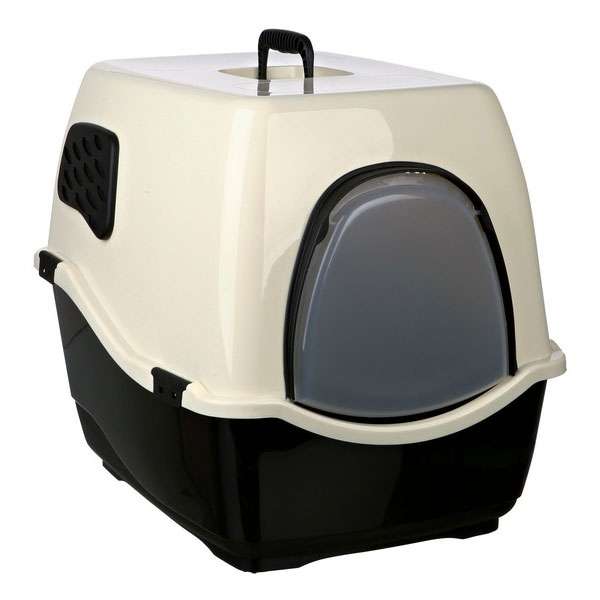 Trixie Katzentoilette Bill 2 F mit Haube und Filter - schwarz/creme 40171 trxi1.jpg