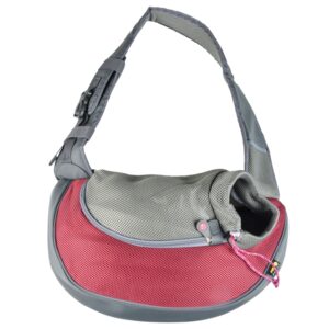 EBI Fronttasche Sarah Crazy Paws – Bordeaux – M – 34x19x47,5cm – max. 5kg