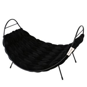 D&D Katzenbett Baily Fleece – schwarz – 50x45x25cm
