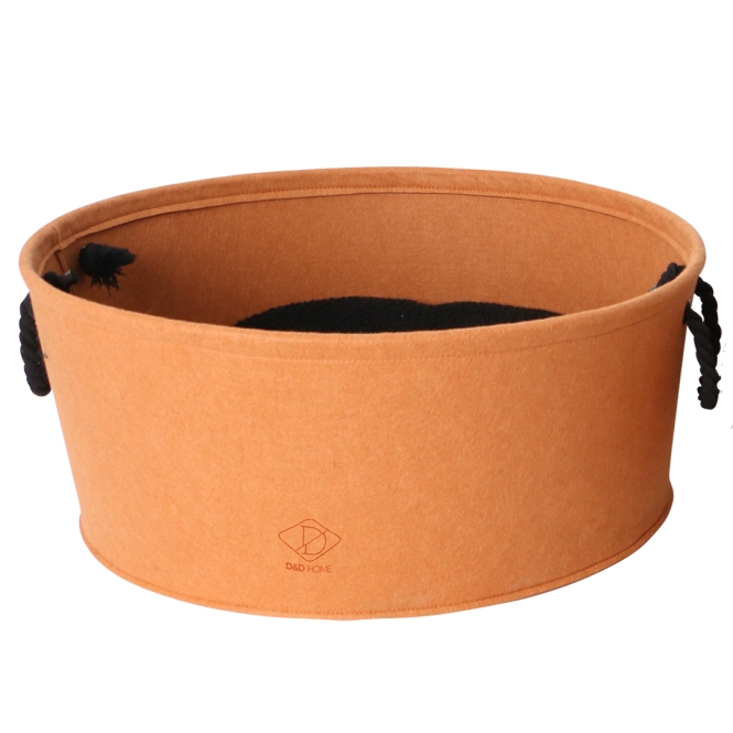 D&D Katzenkorb aus Filz - orange - 50x50x22cm 4047059474112 prd webl.jpg