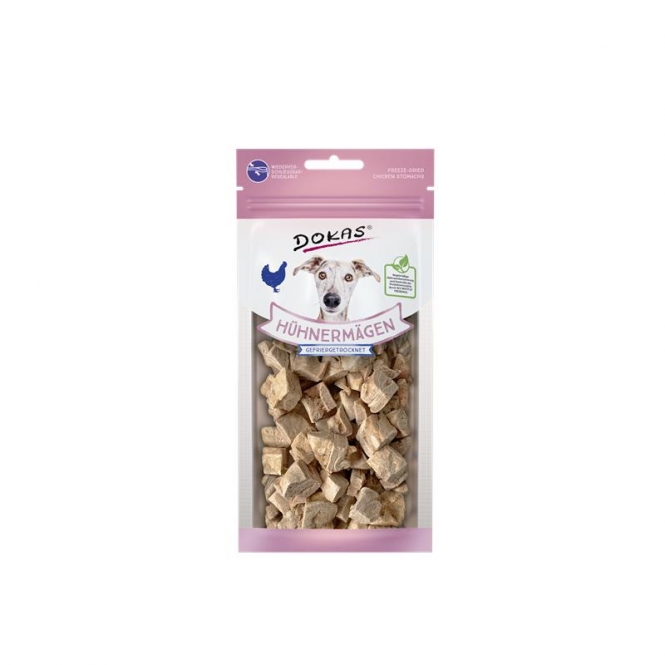 Dokas Dog Snack Hühnermägen gefriergetrocknet 20g 4251276204388.jpg