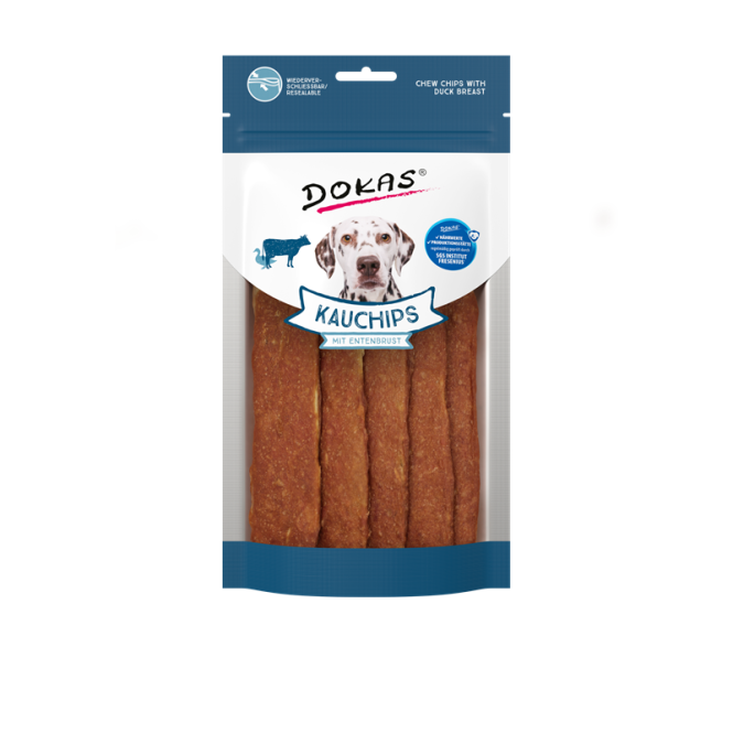 Dokas Dog Snack Kauchips mit Entenbrust 175g 4251276205194.png