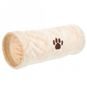 Trixie Crunch Plüschtunnel, 60 cm – Beige
