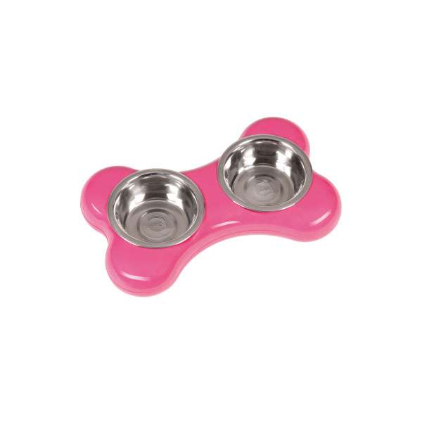 Karlie Flamingo The Bone Bowl Doppelnapf - 2 x 250 ml - Pink 44372.jpg