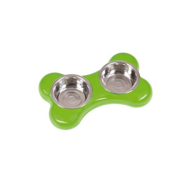 Karlie Flamingo The Bone Bowl Doppelnapf - 2 x 250 ml - Grün 44374.jpg