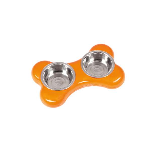 Karlie Flamingo The Bone Bowl Doppelnapf - 2 x 250 ml - Orange 44375.jpg