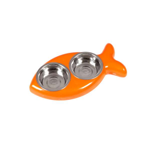 Karlie Flamingo The Fish Bowl Doppelnapf - 2 x 250 ml - Orange 44385.jpg