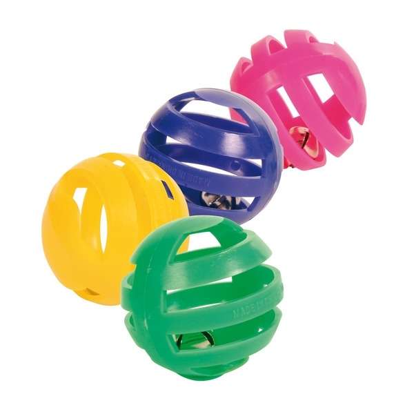 Trixie 4 Kunststoffbälle mit Glöckchen - 4 cm 4521 trxi.jpg